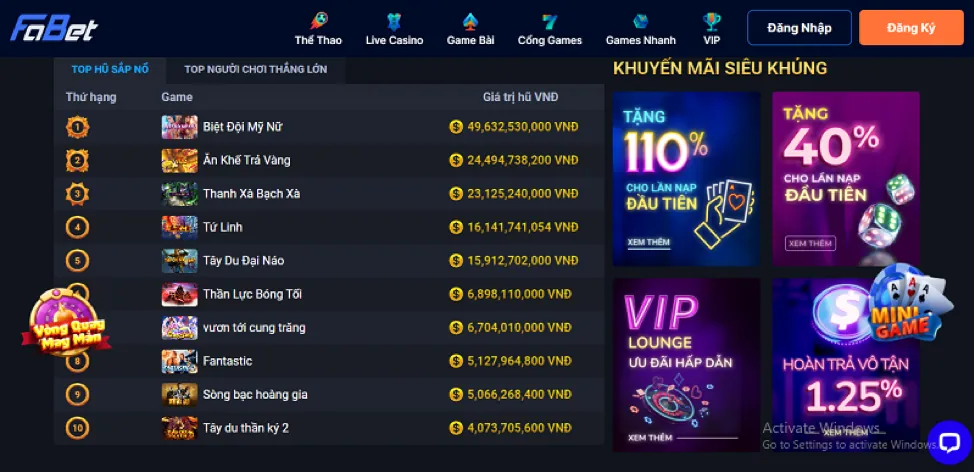 Chương trình VIP 38win nhà cái